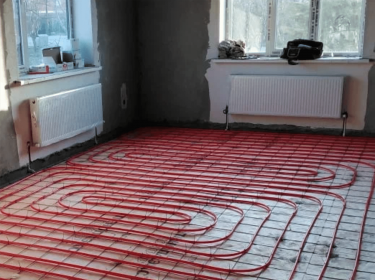 Монтаж водяного теплого пола и радиаторов отопления